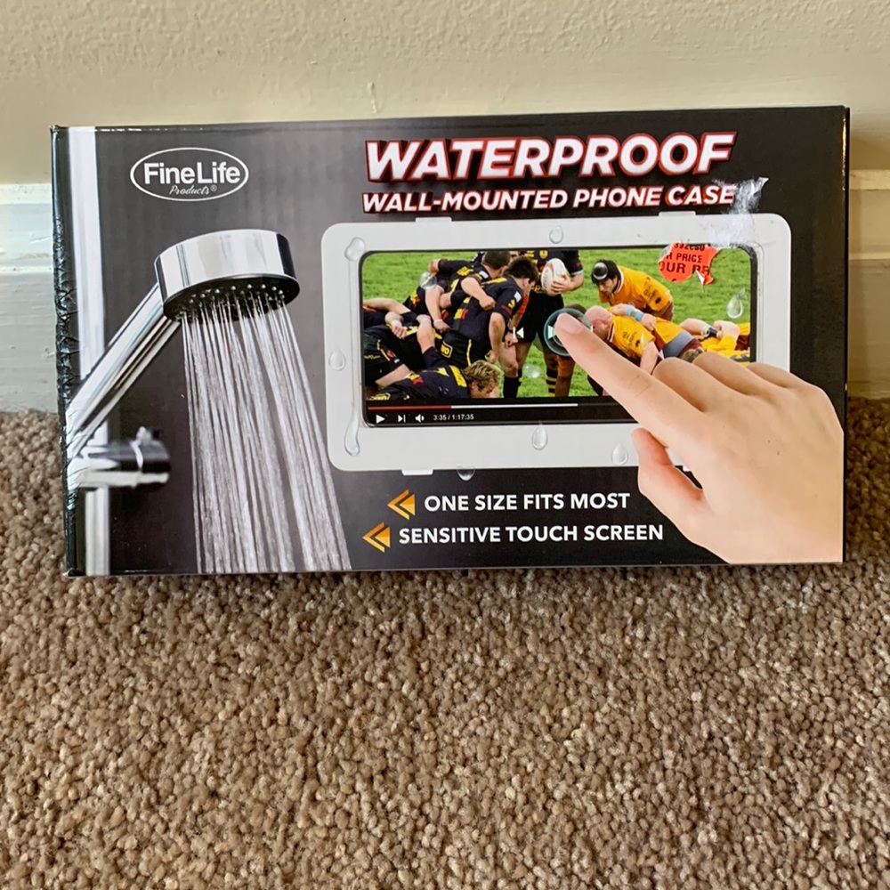 New in Box FineLife Waterproof Wall-Mounted Phone Case